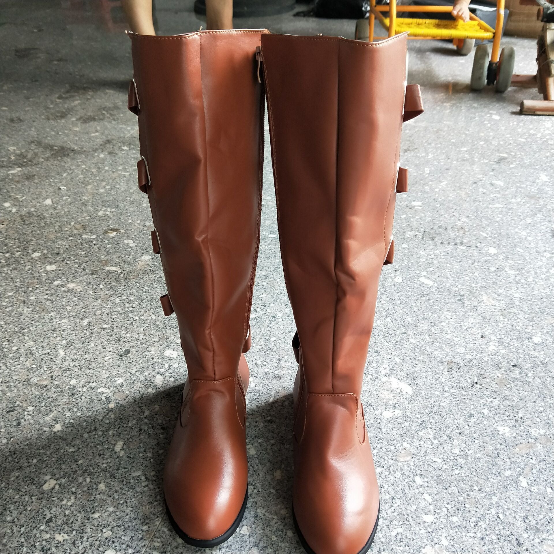 Women's Lace-Up Rider Boots – Low Block Heel