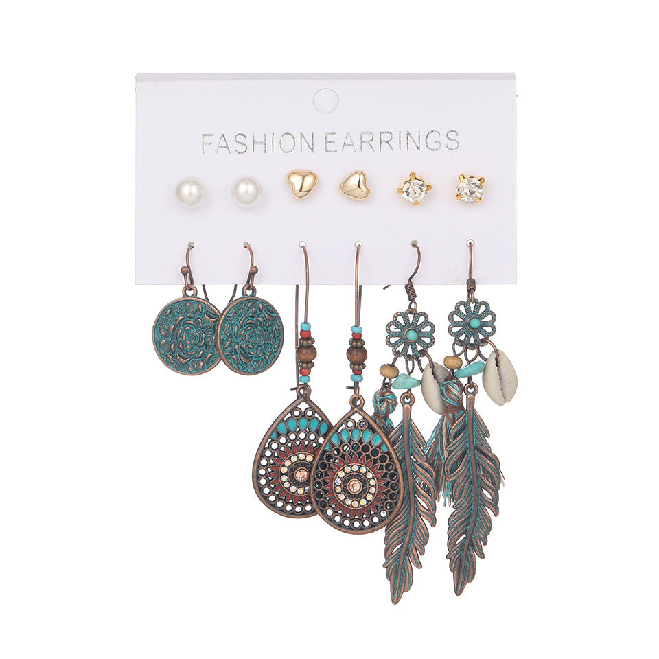 Women's Bohemian Tassel Earrings – 3-Piece Set