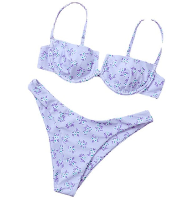 Women's Floral Split Bikini Set