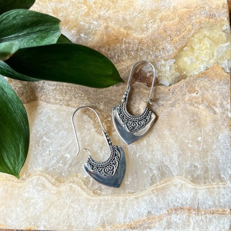 Women's Bohemian Carved Geometric Earrings