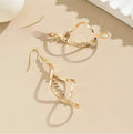 Women's Spiral Diamond Geometric Earrings