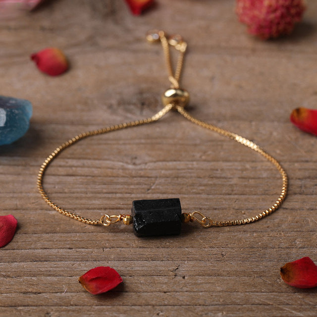 Women's Adjustable Prismatic Stone Chain Bracelet