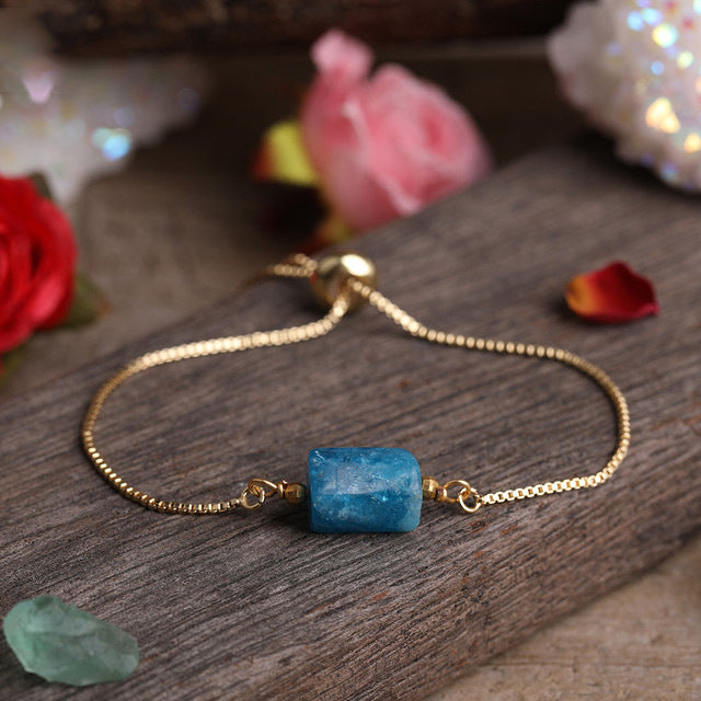 Women's Adjustable Prismatic Stone Chain Bracelet