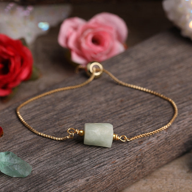 Women's Adjustable Prismatic Stone Chain Bracelet