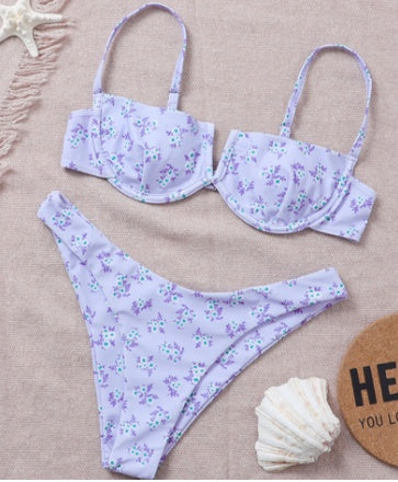 Women's Floral Split Bikini Set