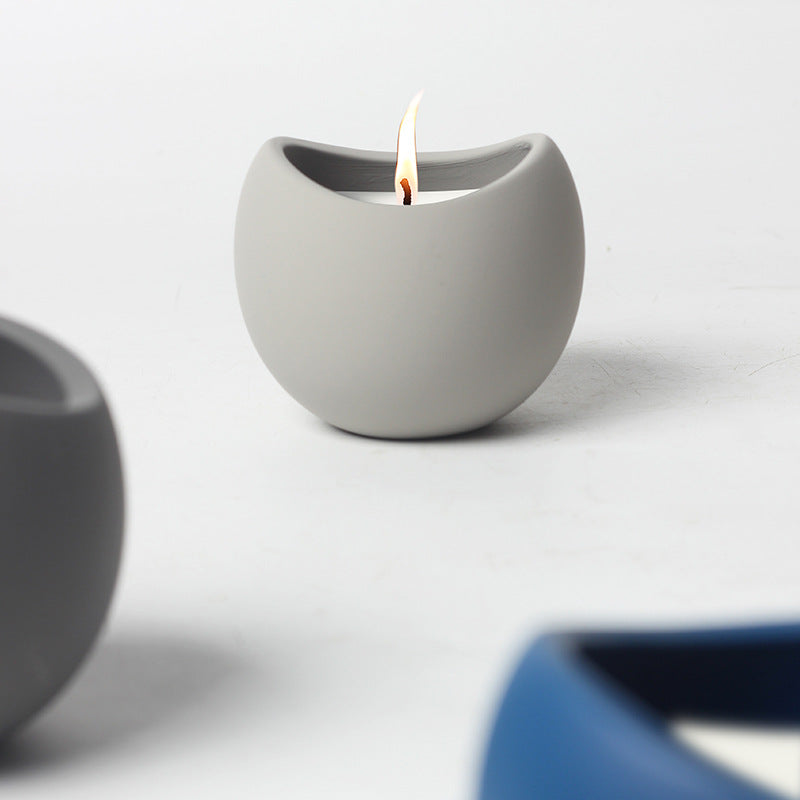 Ceramic Candle Cup Home Aromatherapy Vessel