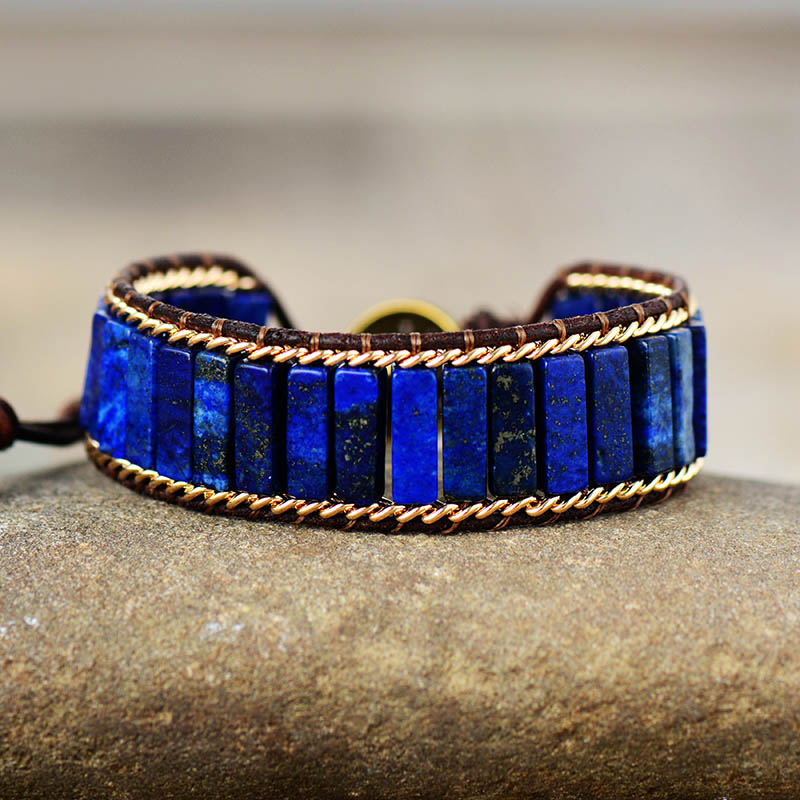 Women's Bohemian Imperial Stone Square Woven Bracelet