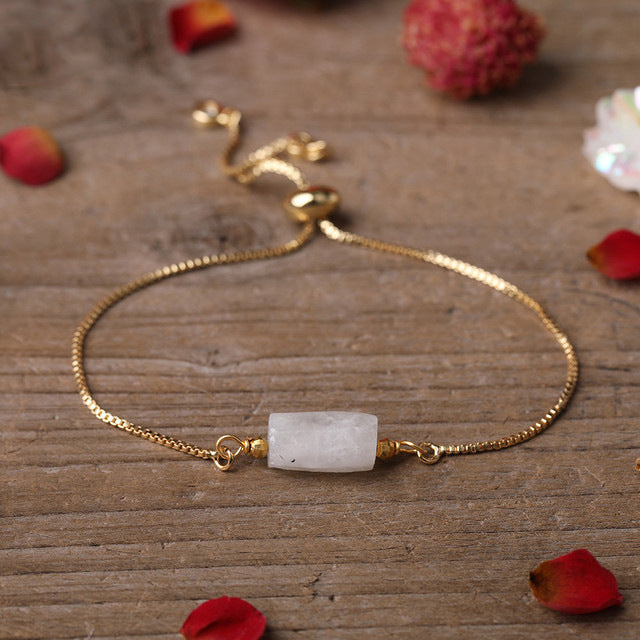 Women's Adjustable Prismatic Stone Chain Bracelet