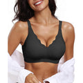 Women's Plus-Size Seamless Wavy-Edge Bra
